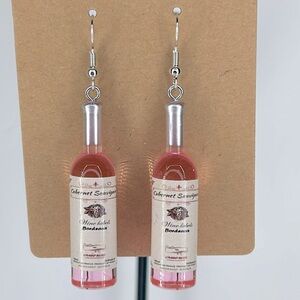 Wine Bottle Earrings 2D Acrylic Cartoon